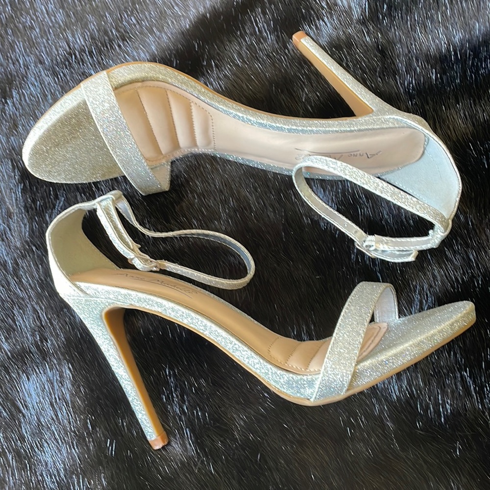 Silver Sparkle heels.
